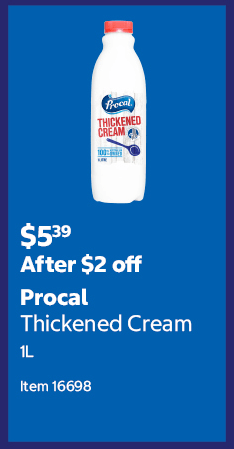 Procal Thickened Cream 1L Item 16698