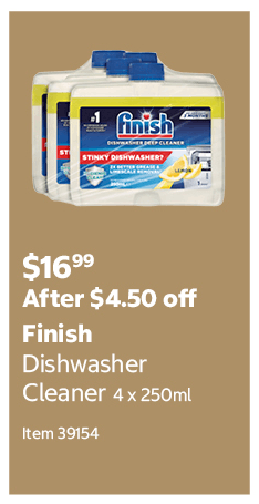 Finish Dishwasher Cleaner 4 x 250ml Item 39154