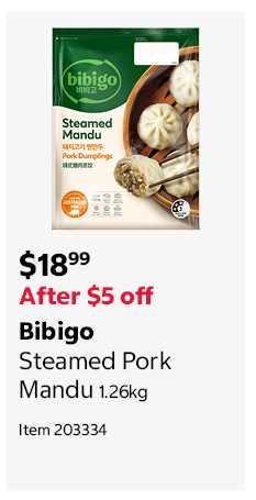 Bibigo Steamed Pork Mandu 1.26kg Item 203334
