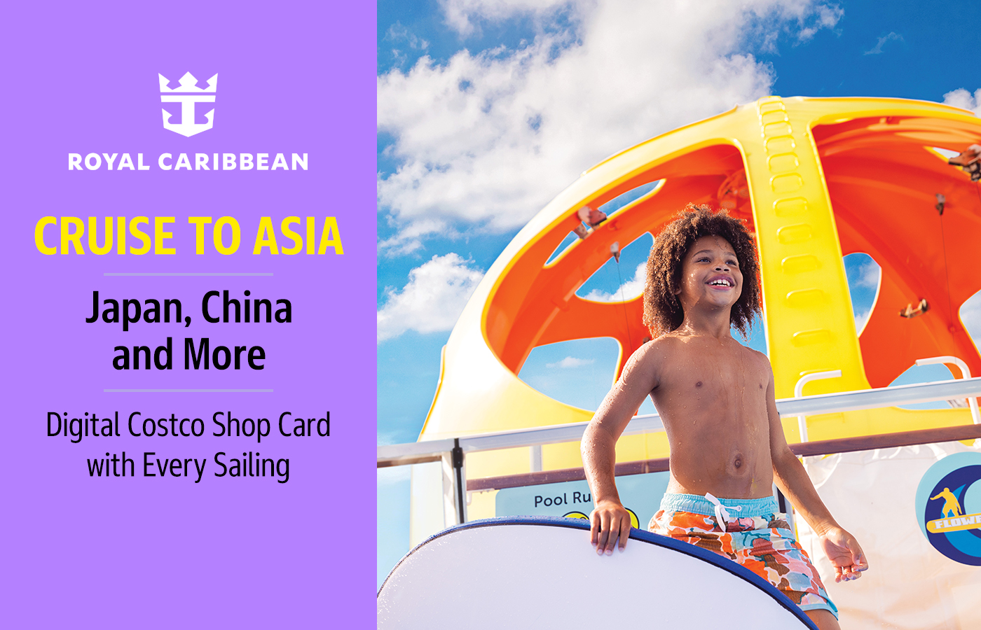 Royal Caribbean. Cruises to Asia. Digital Costco Shop Card with every Sailings