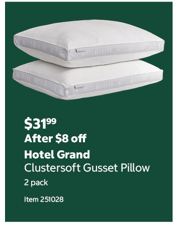 Hotel Grand Clustersoft Gusset Pillow 2 pack Item 251028