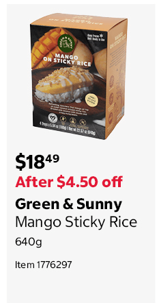 Green & Sunny Mango Sticky Rice 640g Item 1776297