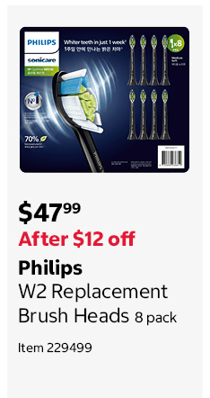 Philips W2 Replacement Brush Heads 8 pack Item 229499