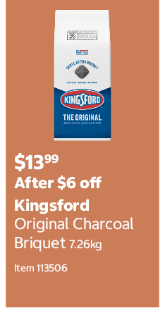 Kingsford Original Charcoal Briquet 7.26kg Item 113506