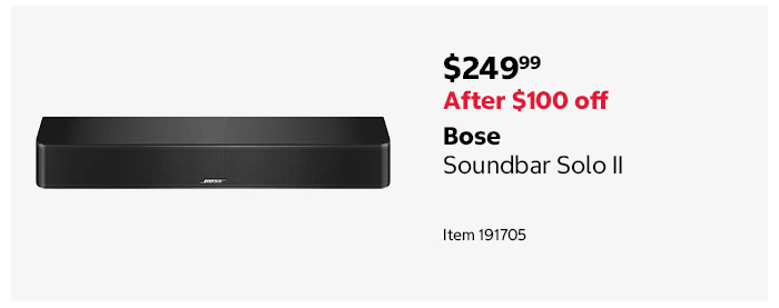 Bose Soundbar Solo II Item 191705