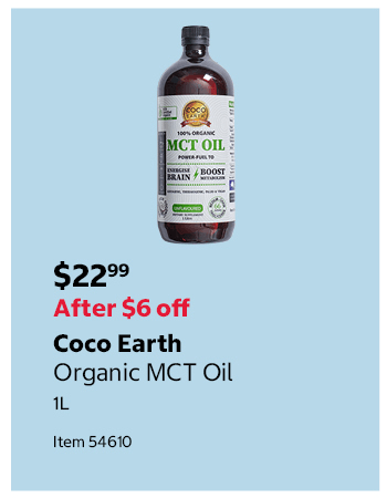 Coco Earth Organic MCT Oil 1L Item 54610