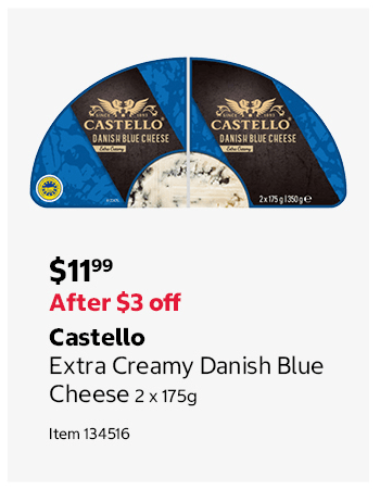 Castello Extra Creamy Danish Blue Cheese 2 x 175g Item 134516