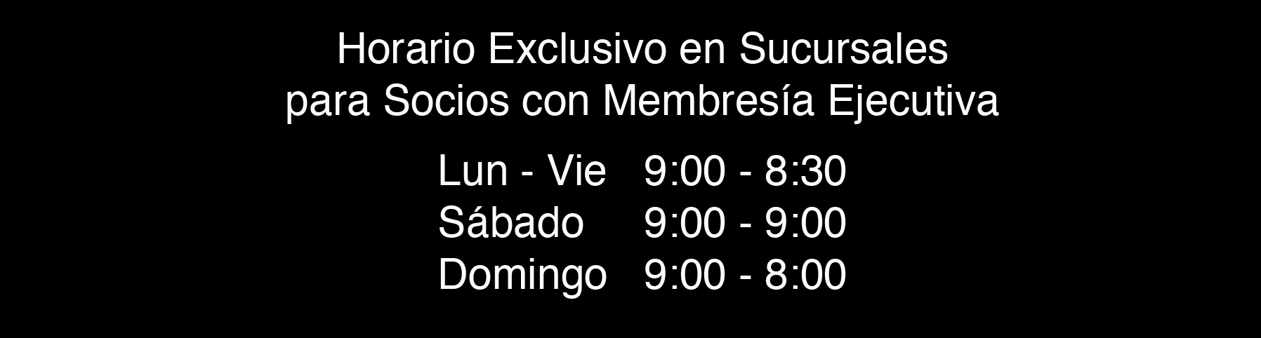 Horarios en Tienda