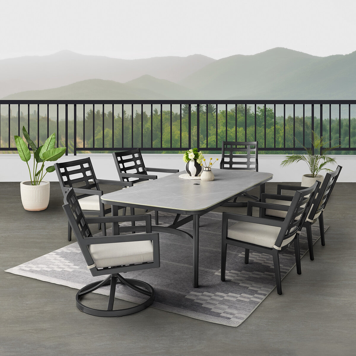 Agio, Formia Comedor para Jardín de 7 Piezas