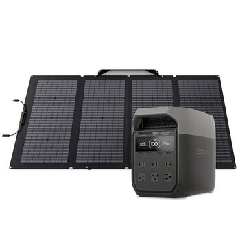 EcoFlow, Estación de Energía, Delta 3 + Panel Solar 220W Bifacial