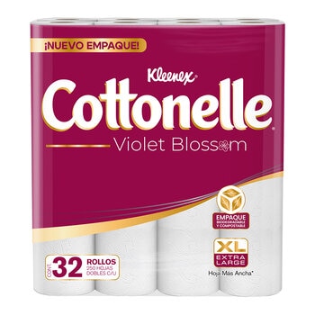 Kleenex Cottonelle Violet Blossom Papel Higiénico 32 pzas