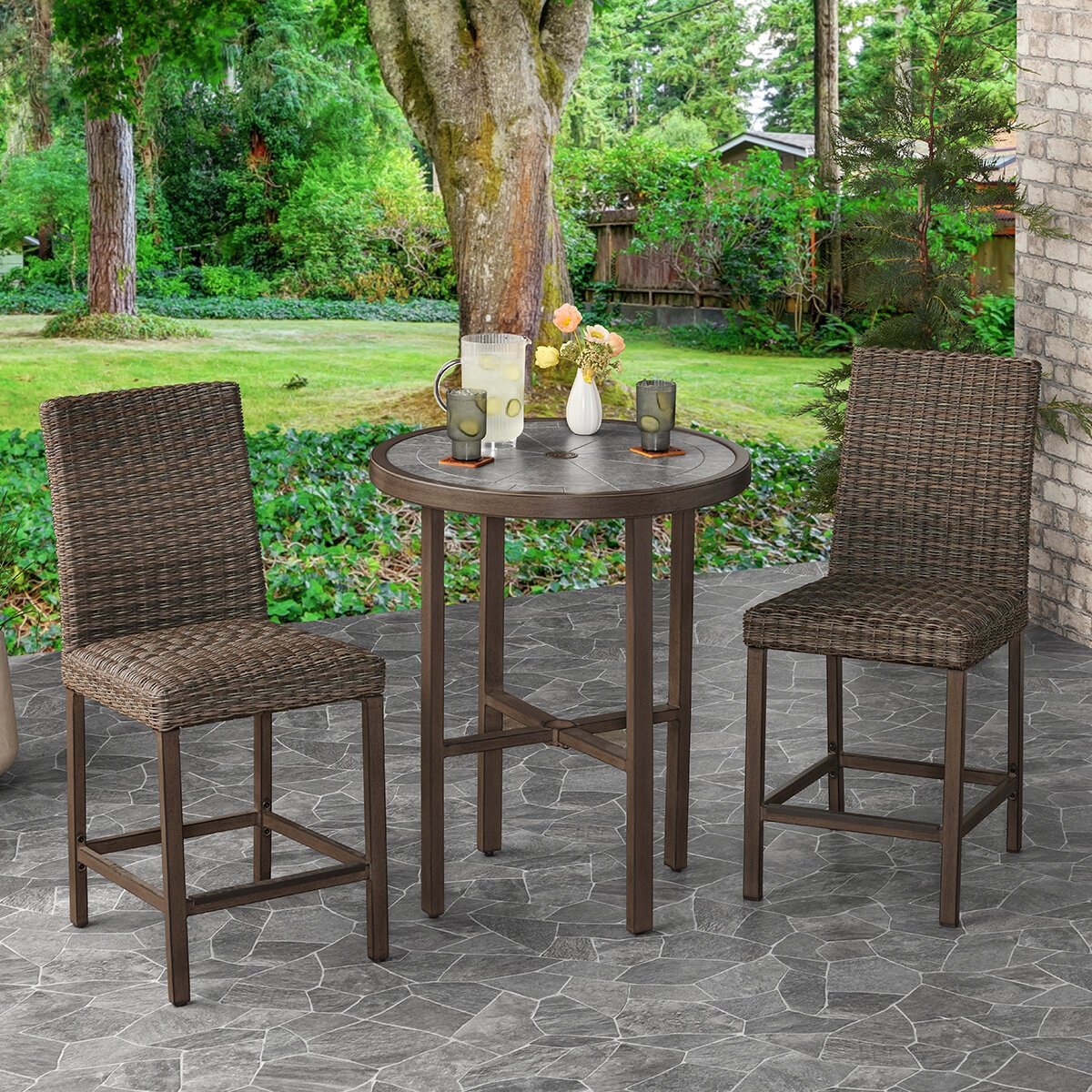Agio, McKinnon Comedor Alto de 3 Piezas para Jardín