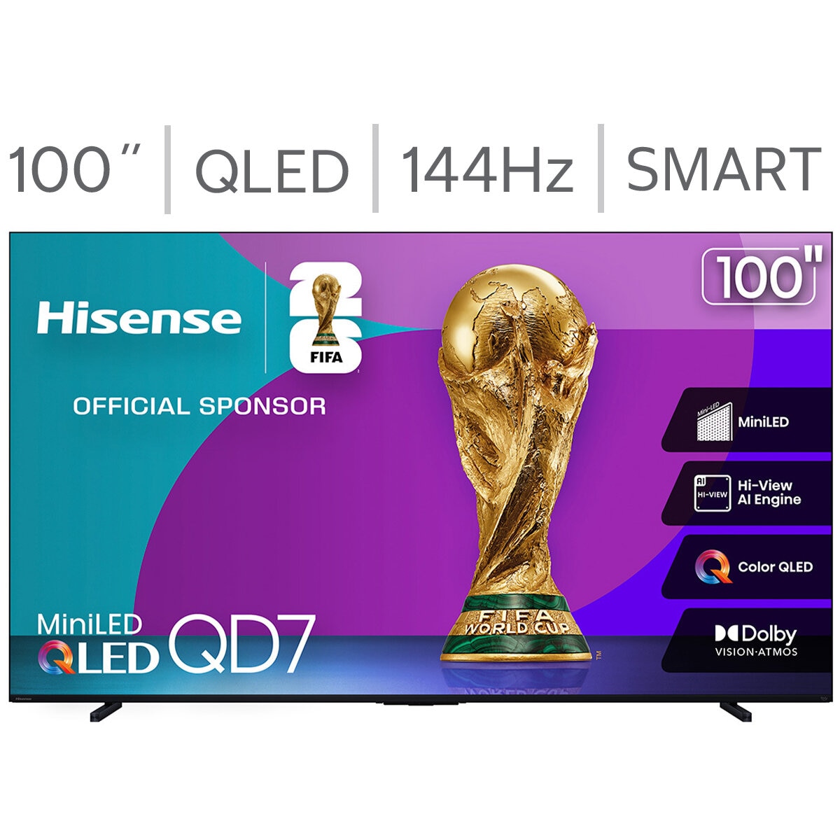 Hisense Pantalla 100" ULED MiniLed Fire TV