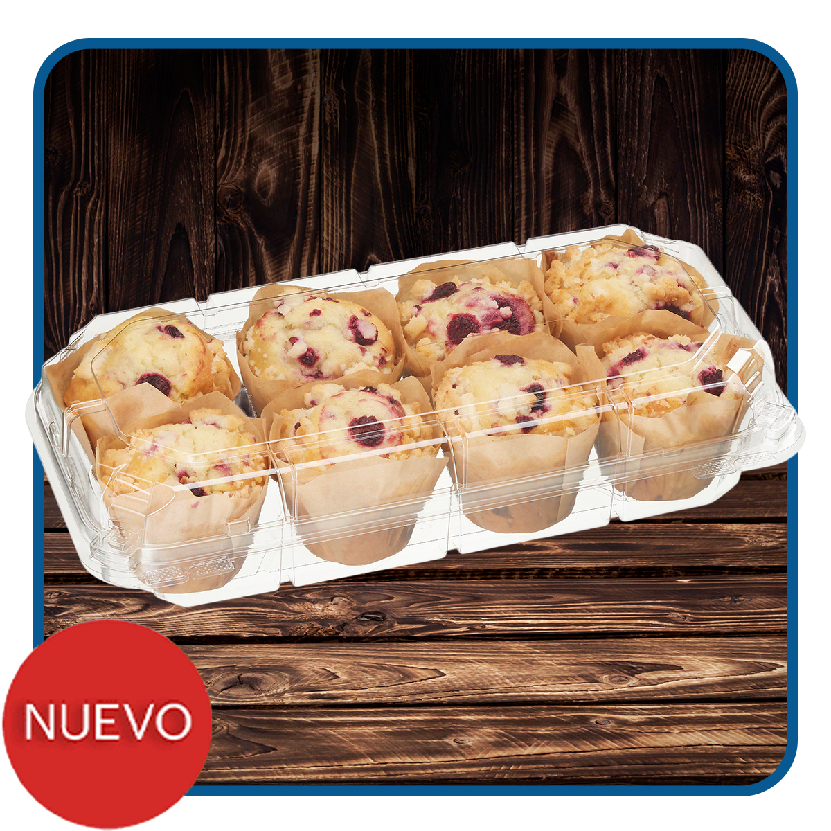 Muffins de Frambuesa y Limón 8 pzas.
