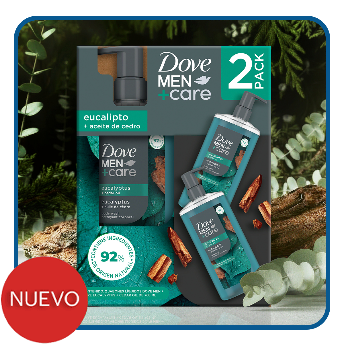 Dove Men + Care Jabón Líquido Corporal 2/768 ml