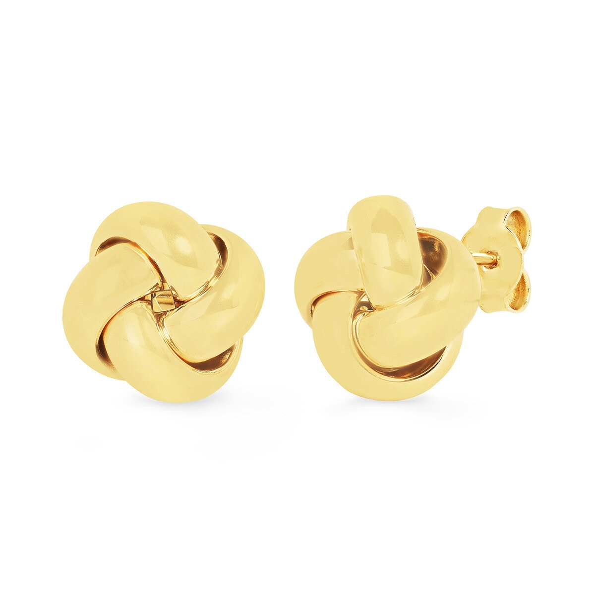 Aretes, Nudo de Amor, Oro Amarillo de 14K