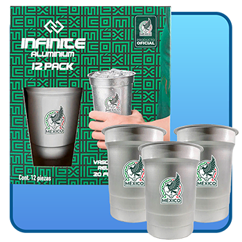 Infinite Vasos de Aluminio c12 pzas de 591 ml