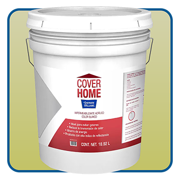 Sherwin Williams Cover Home Impermeabilizante Acrílico Rojo 19L