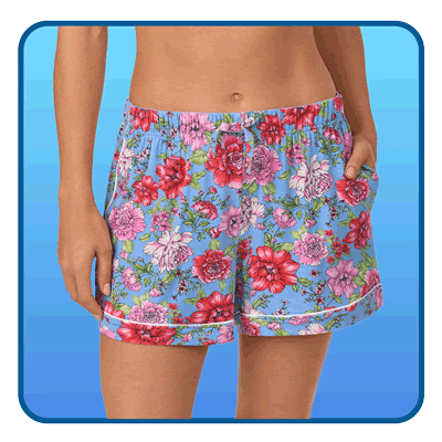 Shorts de pijama para dama 2 piezas