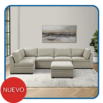 Seccional Modular de Tela de 6 Piezas