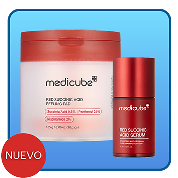 Red Succinic Acid Peeling Pads 155 g + Serum 30 ml