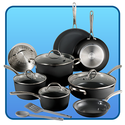 Bateria de Cocina + utensilios de silicona , 12 piezas