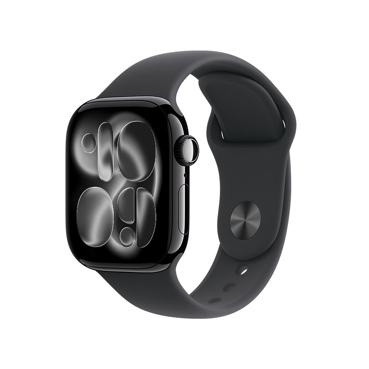 Apple Watch Series 11 (GPS) 42mm Aluminio Negro Azabache + Correa Deportiva Negra - Talla S/M