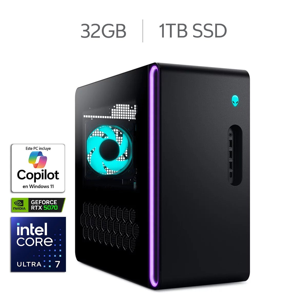 DELL Alienware Aurora Gaming ACT 1250 Desktop Tower Intel Core Ultra 7 32GB 1TB SSD