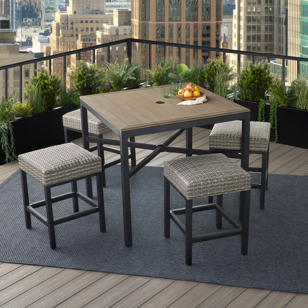 Agio, Winlock Comedor Alto para Exterior de 5 piezas
