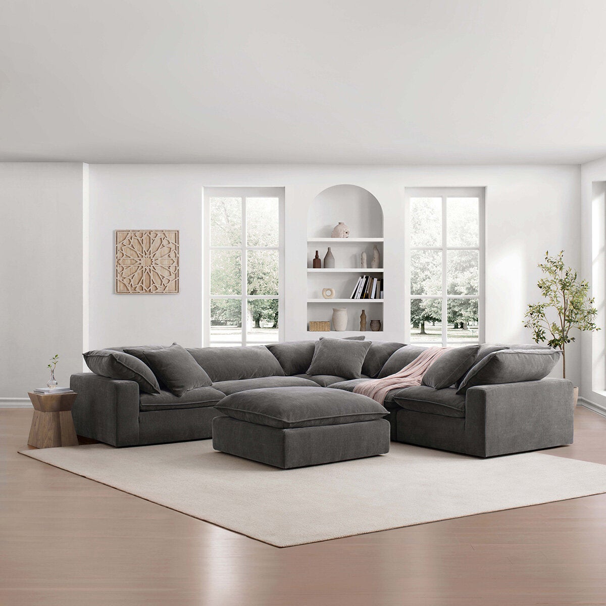 Aiden & Ivy, Sofá Modular de Tela de 6 Piezas