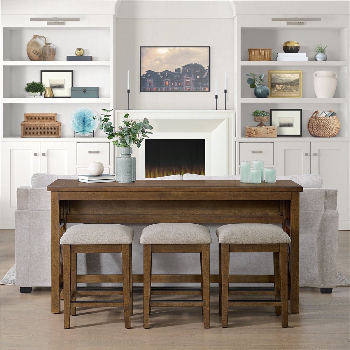 Bayside Furnishings, Lathan, Juego de mesa lateral de 4 piezas