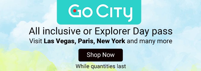 Go City All inclusive or Explorer Day passVisit Las Vegas, Paris, New York and many moreWhile quantities last. Shop nowGo City – Laissez-Passer explorer ou multi-attractionVisitez Las Vegas, Paris, New York et bien d'autresJusqu’à épuisement des stocks. Magasinez maintenant.