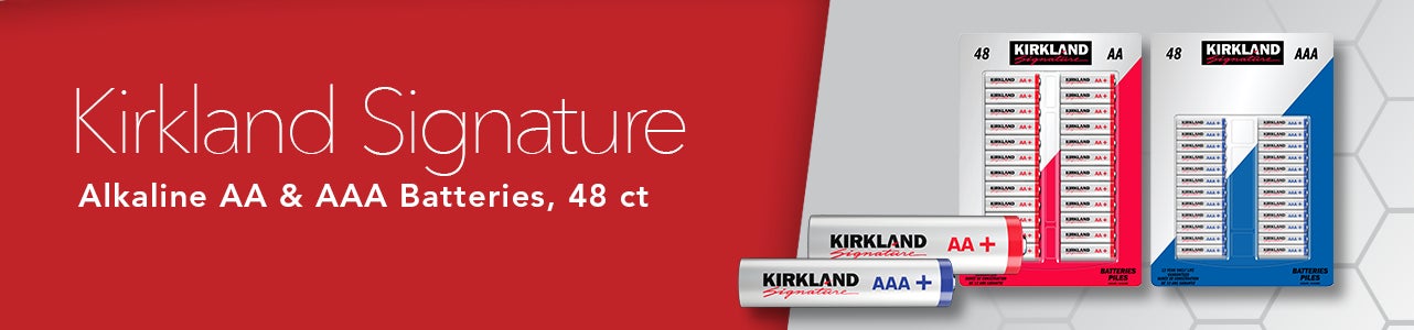 Kirkland Signature Alkaline AA & AAA Batteries, 48 ct