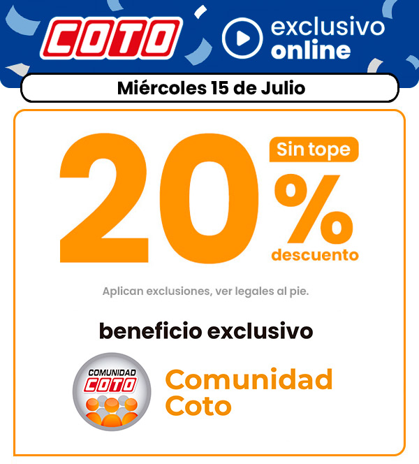 20% comunidad