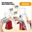 3in1 Vegetable Slicer Rotary Food Potato Mandoline Cheese Grater Drum Fruit Nut Shredder Chopper Cutter Hand Held Manual Kitchen Utensil Cooking Tools