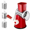 3in1 Vegetable Slicer Rotary Food Potato Mandoline Cheese Grater Drum Fruit Nut Shredder Chopper Cutter Hand Held Manual Kitchen Utensil Cooking Tools