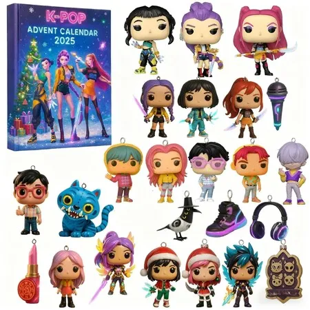 Kpop Demon Advent Calendar 24 Days Countdown Mini Toys Ornaments Gifts Holiday Halloween Christmas Gift For Kids Adult Teens Model A