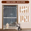 Retractable Safety Gate Pet Dog Cat Extra Tall Fence Enclosure Guard Security Barrier Fencing for Stairs Doorway Kitchen 190 to 250cm White