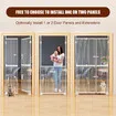 Retractable Safety Gate Pet Dog Cat Extra Tall Fence Enclosure Guard Security Barrier Fencing for Stairs Doorway Kitchen 190 to 250cm White