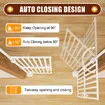 Retractable Safety Gate Pet Dog Cat Extra Tall Fence Enclosure Guard Security Barrier Fencing for Stairs Doorway Kitchen 190 to 250cm White
