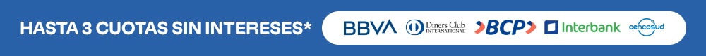 HASTA 3 CUOTAS SIN INTERESES BBVA Diners Club International BCP Interbank cencosud