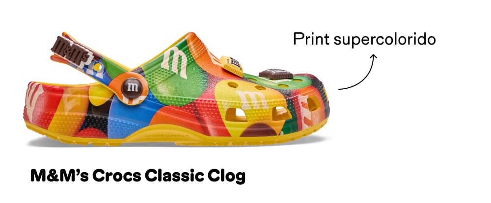 m&m’s x crocs it’s more fun together