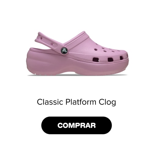 platform clog rosa
