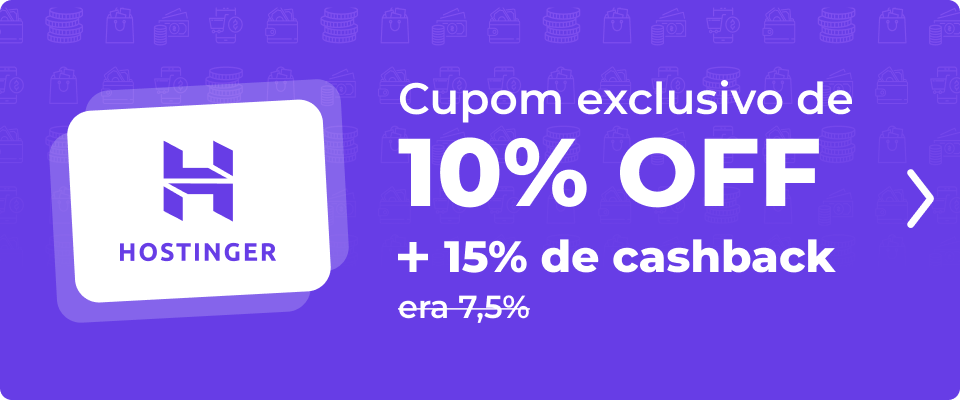 Cupom exclusivo de 10% OFF