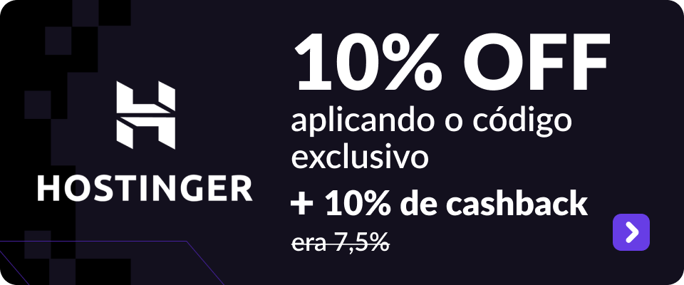 10% OFF aplicando o código exclusivo 