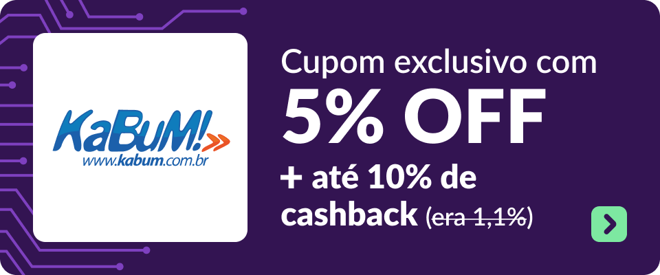 Cupom exclusivo com 5% OFF