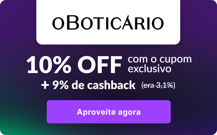 10% OFF com o cupom exclusivo