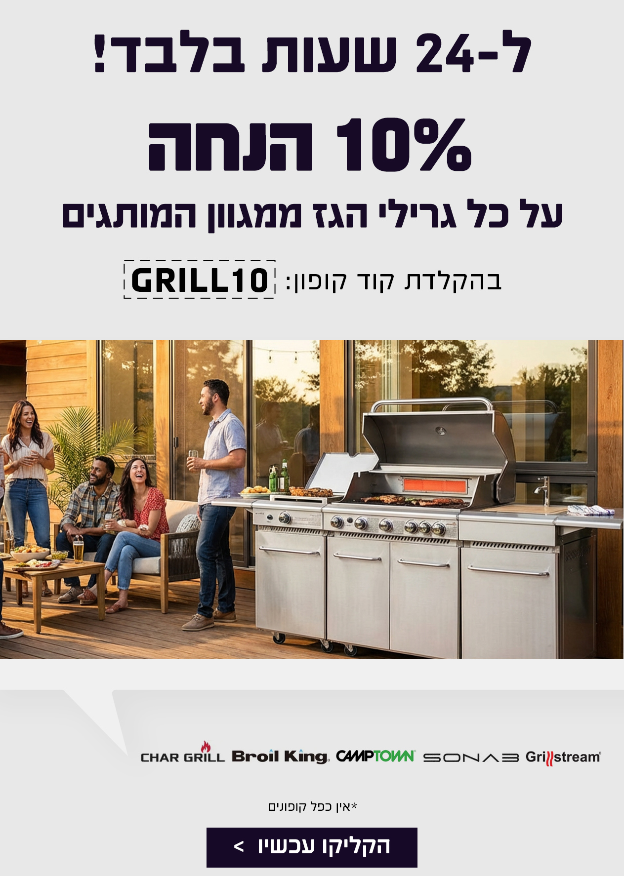 גריל גז 10 אחוז