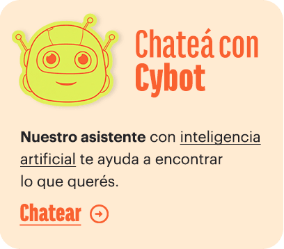 Chateá con Cybot Nuestro asistente con inteligencia artificial te ayuda a encontrar lo que querés. Chatear