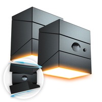 2 x FlinQ solar TwistCube wandlamp